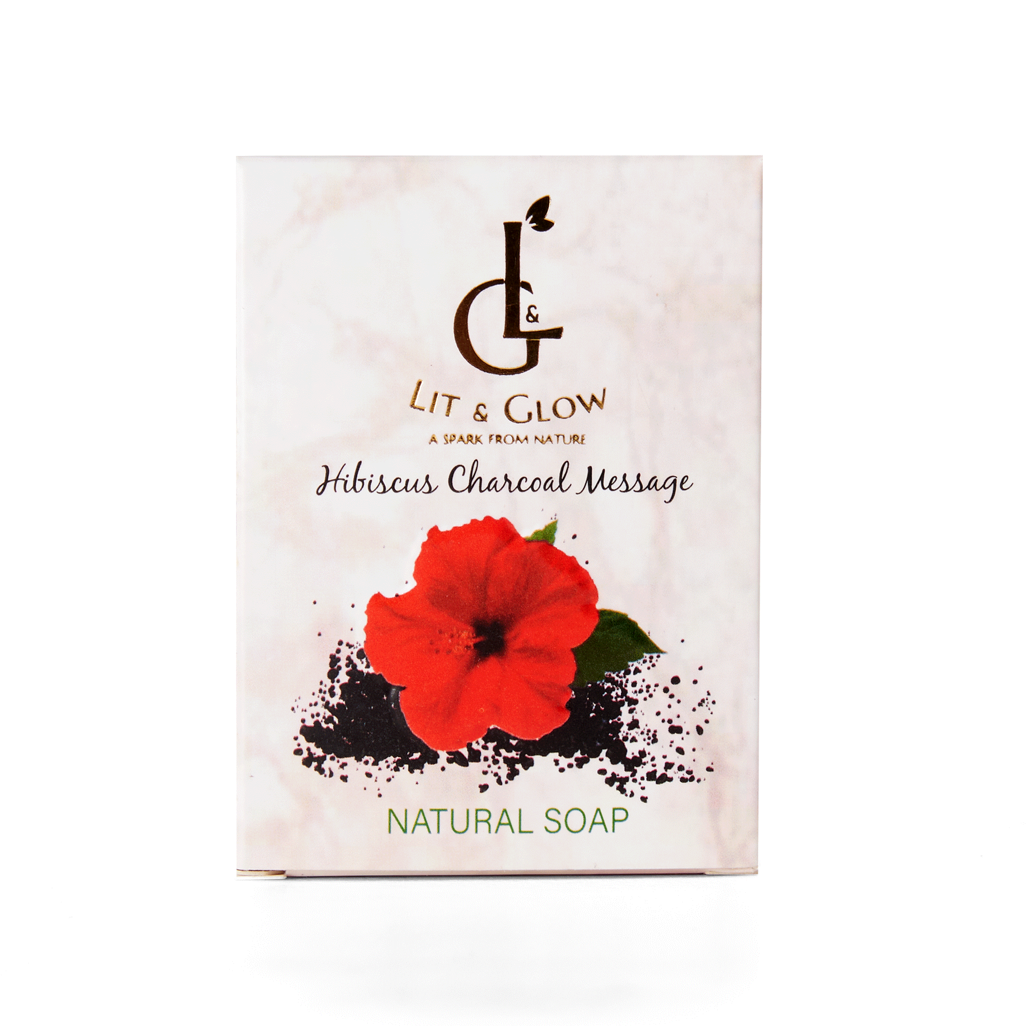 Hibiscus Charcoal Natural Soap Message 90 Gm